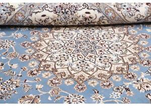 Tappeto Nain 9la Medaglione Floreale Azzurro Beige 197x245 Cm