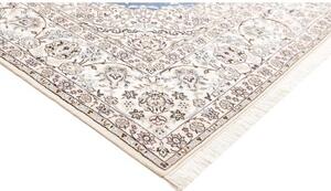 Tappeto Nain 9la Medaglione Floreale Azzurro Avorio 250x358 Cm