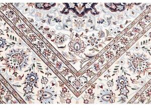 Tappeto Nain 9la Medaglione Floreale Blu Scuro Avorio 250x355 Cm