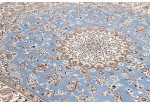Tappeto Nain 9la Medaglione Floreale Azzurro Beige 197x245 Cm