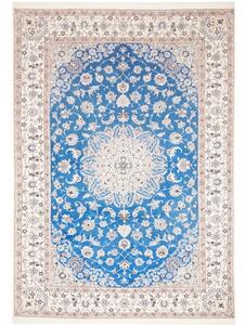 Tappeto Nain 9la Medaglione Floreale Blu Beige 249x353 Cm