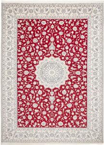 Tappeto Nain 9la Medaglione Floreale Rosso Avorio 250x340 Cm