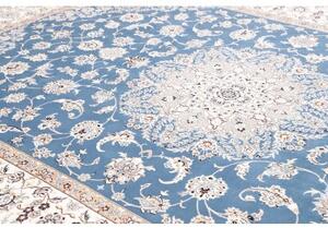 Tappeto Nain 9la Medaglione Floreale Blu Beige 249x353 Cm