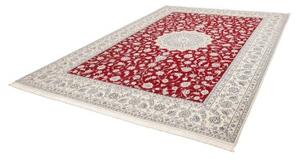 Tappeto Nain 9la Medaglione Floreale Rosso Avorio 250x340 Cm