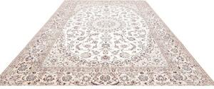 Tappeto Nain 9la Medaglione Floreale Avorio Blu 250x350 Cm