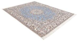 Tappeto Nain 9la Medaglione Floreale Azzurro Beige 197x245 Cm