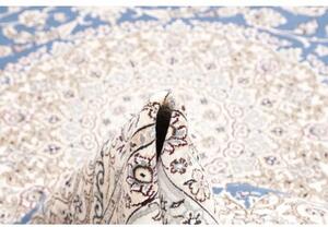 Tappeto Nain 9la Medaglione Floreale Azzurro Avorio 250x358 Cm