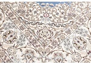Tappeto Nain 9la Medaglione Floreale Azzurro Avorio 250x358 Cm