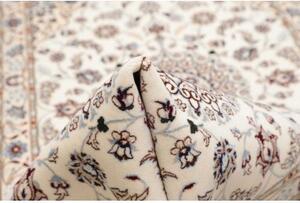 Tappeto Nain 6la Medaglione Floreale Avorio Blu Scuro Corsia 87x412 Cm