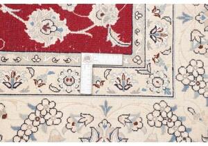 Tappeto Nain 9la Medaglione Floreale Rosso Avorio 250x340 Cm