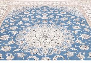 Tappeto Nain 9la Medaglione Floreale Blu Beige 249x353 Cm