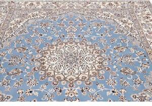 Tappeto Nain 9la Medaglione Floreale Azzurro Beige 197x245 Cm