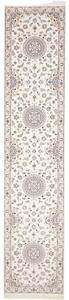 Tappeto Nain 6la Medaglione Floreale Avorio Blu Scuro Corsia 87x412 Cm