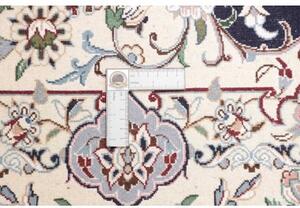 Tappeto Nain 9la Medaglione Floreale Blu Scuro Beige Quadrato 197x207 Cm