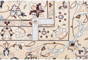 Tappeto Nain 9la Medaglione Floreale Rosso Avorio 208x262 Cm