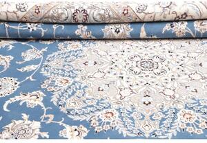 Tappeto Nain 9la Medaglione Floreale Blu Beige 249x353 Cm
