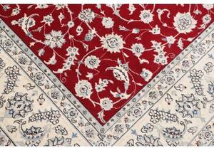 Tappeto Nain 9la Medaglione Floreale Rosso Avorio 250x340 Cm