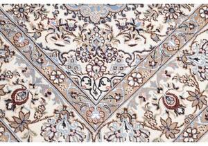 Tappeto Nain 9la Medaglione Floreale Azzurro Beige 197x245 Cm
