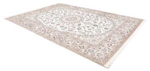 Tappeto Nain 9la Medaglione Floreale Avorio Blu 250x350 Cm