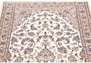 Tappeto Nain 6la Medaglione Floreale Avorio Blu Corsia 79x220 Cm