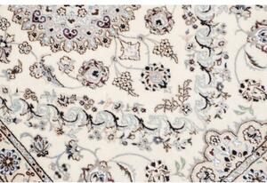 Tappeto Nain 6la Medaglione Floreale Avorio Blu Corsia 80x422 Cm