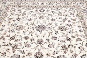 Tappeto Nain 6la Floreale Avorio Blu Quadrato 204x205 Cm