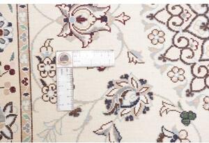Tappeto Nain 6la Medaglione Floreale Avorio Blu Scuro Corsia 80x600 Cm