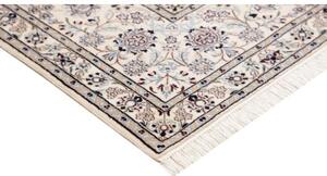 Tappeto Nain 6la Medaglione Floreale Blu Scuro Avorio Quadrato 214x206 Cm