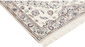 Tappeto Nain 6la Medaglione Floreale Avorio Blu Corsia 80x422 Cm