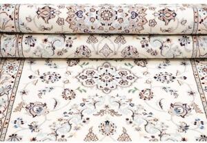 Tappeto Nain 6la Medaglione Floreale Avorio Blu Corsia 82x540 Cm