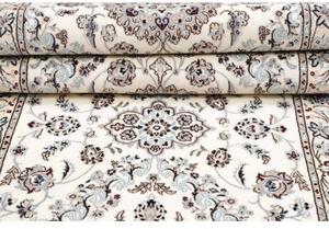 Tappeto Nain 6la Medaglione Floreale Avorio Blu Corsia 86x540 Cm