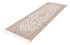 Tappeto Nain 6la Medaglione Floreale Avorio Blu Corsia 79x220 Cm