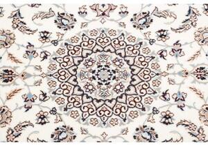 Tappeto Nain 6la Medaglione Floreale Avorio Blu Scuro Corsia 80x600 Cm