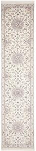 Tappeto Nain 6la Medaglione Floreale Avorio Blu Corsia 87x400 Cm