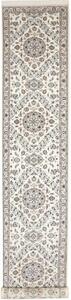 Tappeto Nain 6la Medaglione Floreale Avorio Blu Corsia 86x540 Cm