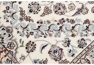 Tappeto Nain 6la Medaglione Floreale Avorio Blu Corsia 86x540 Cm