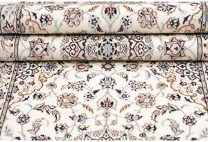 Tappeto Nain 6la Medaglione Floreale Avorio Blu Scuro Corsia 80x600 Cm