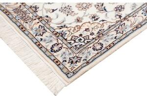 Tappeto Nain 6la Medaglione Floreale Avorio Blu Scuro Corsia 80x600 Cm