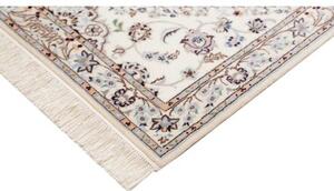 Tappeto Nain 6la Medaglione Floreale Avorio Blu Corsia 82x540 Cm