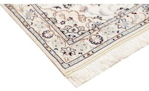 Tappeto Nain 6la Medaglione Floreale Avorio Blu Corsia 87x400 Cm