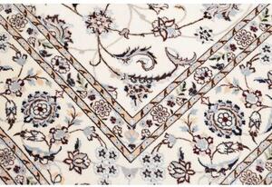 Tappeto Nain 6la Floreale Avorio Blu Quadrato 204x205 Cm
