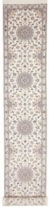 Tappeto Nain 6la Medaglione Floreale Avorio Blu Scuro Corsia 80x600 Cm