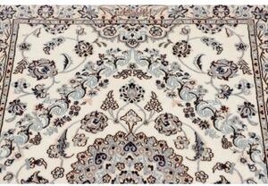 Tappeto Nain 6la Medaglione Floreale Avorio Blu Corsia 86x540 Cm