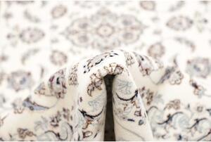 Tappeto Nain 6la Medaglione Floreale Avorio Blu Corsia 80x422 Cm