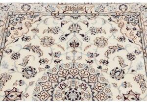 Tappeto Nain 6la Medaglione Floreale Avorio Blu Corsia 87x400 Cm