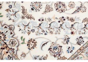 Tappeto Nain 6la Medaglione Floreale Avorio Blu Corsia 82x540 Cm