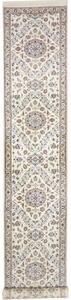 Tappeto Nain 6la Medaglione Floreale Avorio Blu Corsia 82x540 Cm