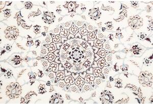 Tappeto Nain 6la Medaglione Floreale Avorio Blu Corsia 87x400 Cm