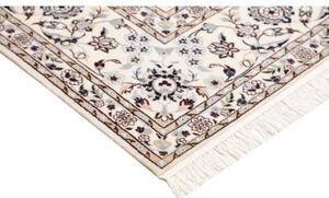 Tappeto Nain 6la Floreale Avorio Blu Quadrato 204x205 Cm