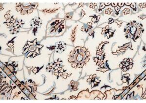 Tappeto Nain 6la Medaglione Floreale Avorio Blu Scuro Corsia 80x600 Cm